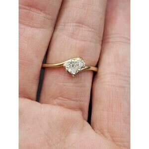 Magic Glo 14K Gold Diamond Cluster Ring Size 6 Real Diamonds Vintage Estate 2.2g